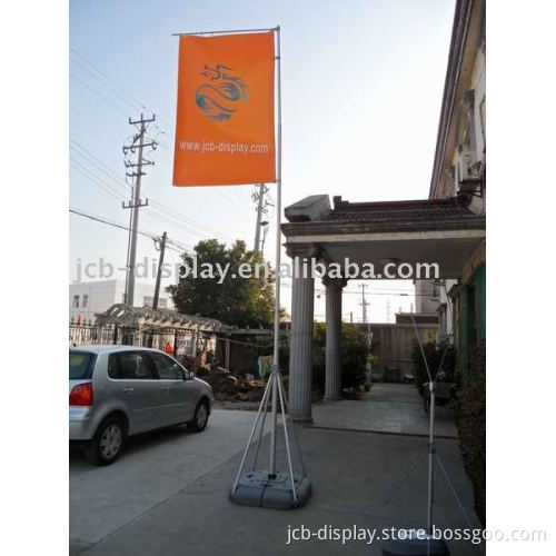 aluminum pole outdoor silver flying banner